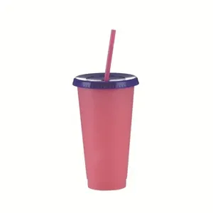 24 oz. Color Changing Cup w/ Lid & Straw