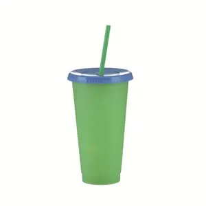 24 oz. Color Changing Cup w/ Lid & Straw