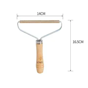 Carpet Pet Pet Hair Remover Brush With Wooden Handle