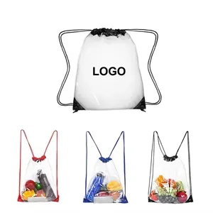 Clear Backpack Drawstring Pouch Bag