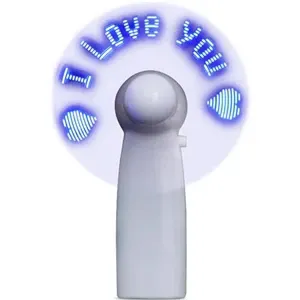 Flash Handheld Mini LED Fan With Message