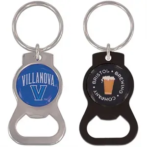 Metal Round Bottle Opener Keychain