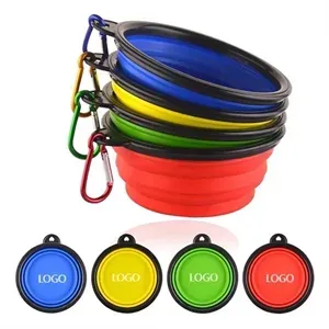 Portable Pet Folding Bowl With Key Chain