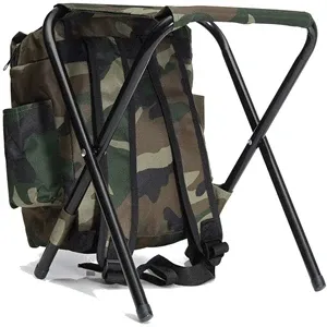 Portable mountaineering backpack chair