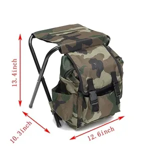 Portable mountaineering backpack chair