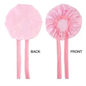 Simulated silk beauty hair care wide brimmed headscarf night