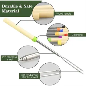 Stainless Steel Marshmallow Roasting BBQ Sticks