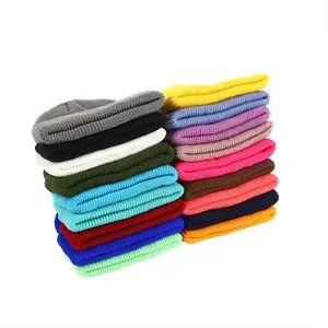 Warm knitted hat for autumn and winter