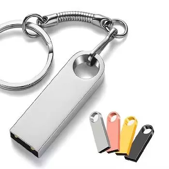 Mini USB drive with same color key ring