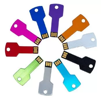 Metal key shaped USB drive