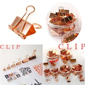 12 pcs Rose Gold Clip ( 51 mm)