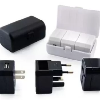 Plastic universal portable travel adapter
