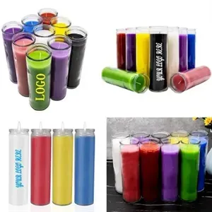 15 oz. Ice Pattern Religious Candle