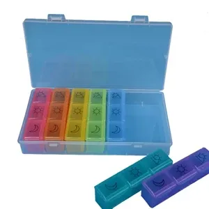21 Grids Rainbow Medicine Box