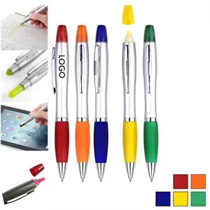 3-in-1 Multi-Function Highlighter Ballpoint Stylus Pen
