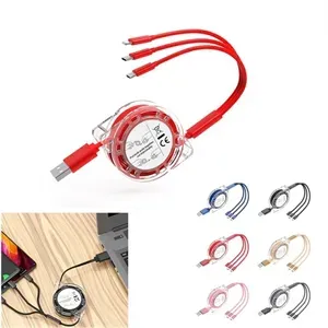 3-in-1 Retractable Cellphone Charging USB Cable