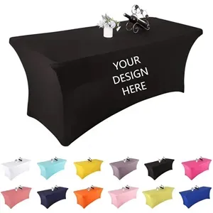 6 FT Fitted Stretch Tablecloth for Wedding Party