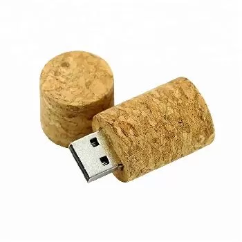 Natural wooden cork USB drive