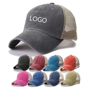 Adjustable washable cotton mesh cap