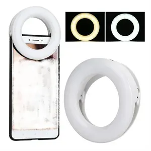 Clip on Ring Light Rechargeable Selfie Fill Lamp