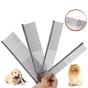 Electroplating stainless steel beauty comb for pets
