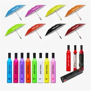 Folding Wine Bottle Umbrella For UV Protection
