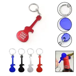 Guitar Shaped Bottle Opener Keychain