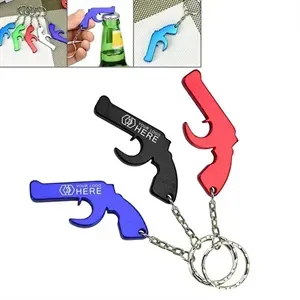 Gun Shape Bottle Opener w/Key Chain