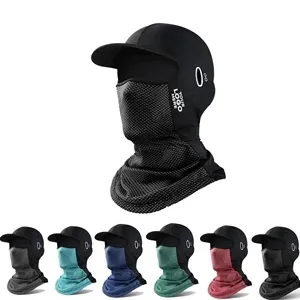 Ice silk headgear with brim