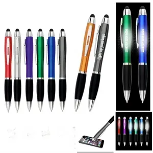 Illuminated Logo Gourd Shaped Touch Ballpoint Twist Pen