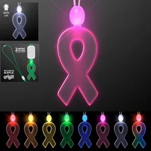 Light-up acrylic ribbon LED necklace