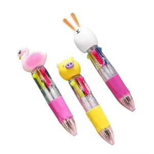 Mini Cute Cartoon Four Color Ballpoint Pens