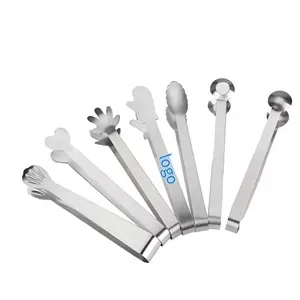 Mini Tea Bag Ice Tongs Stainless Steel Holder