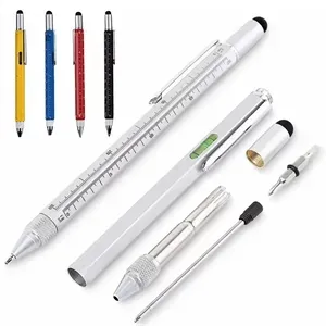 Multi-Function Stylus Metal Ballpoint Pen with Tool Set