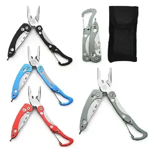 Multi-Tool Folding Pliers with Carabiner