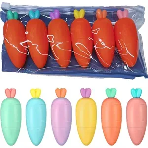Pastel Carrot Shape Textliner Pens
