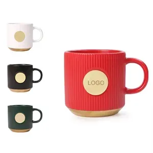 Porcelain Coffee Mugs with Copper Brand Logo
