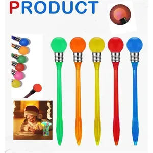 Rainbow LED Light Up Ball Stylus Pen