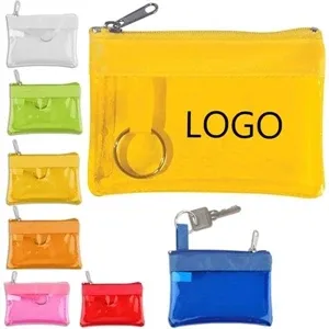 Translucent Zippered Coin Pouch