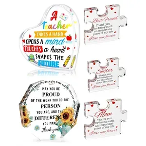 Transparent Puzzle Acrylic Paperweight Decoration