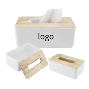 Wood PP Rectangular Tissue Box