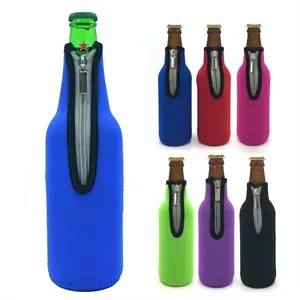 Zipper Beer Coolers Holder Sleeves